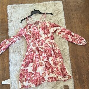 Magnolia Red and White Bell Sleeve Sundress